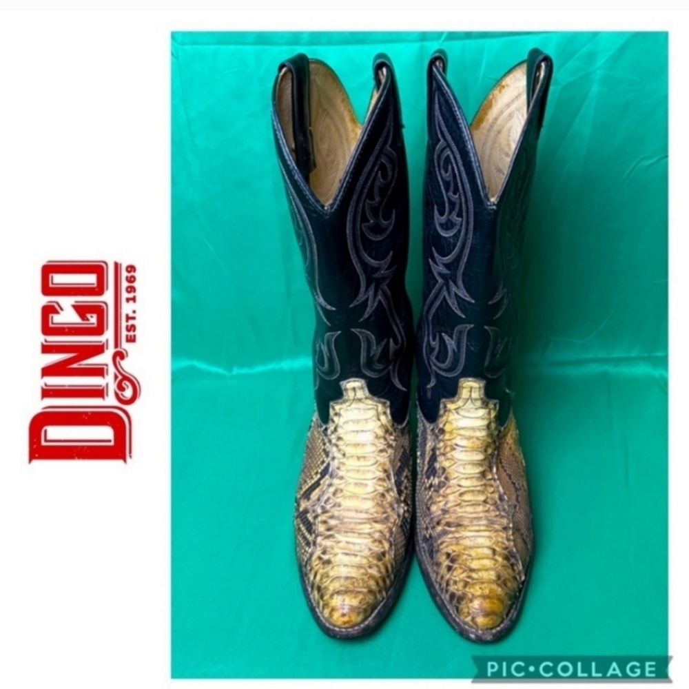 DINGO | SUPER RARE Authentic VINTAGE 1980’s REAL Python Snakeskin Leather Boots!